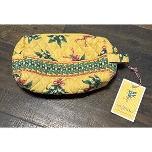 NEW NWT Vera Bradley Hope Small Zip Cosmetic Case Retired Yellow Floral